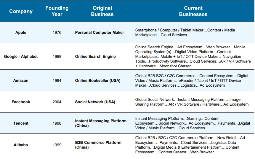 Internet Companies Growth